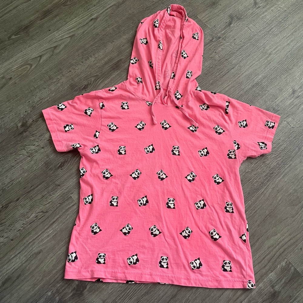 Pink Panda Hoodie Shirt